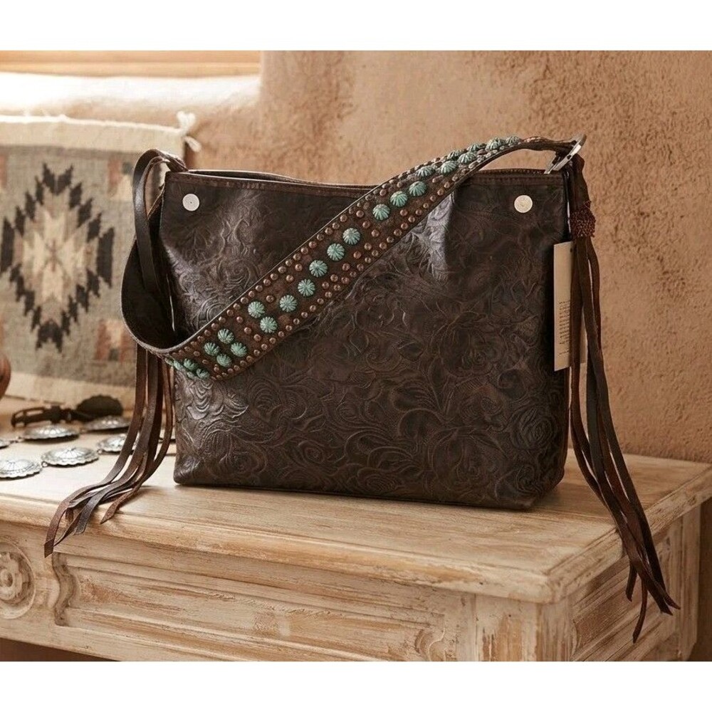 Double J Saddlery NWT Vintage Rose Big Tote MSRP $575